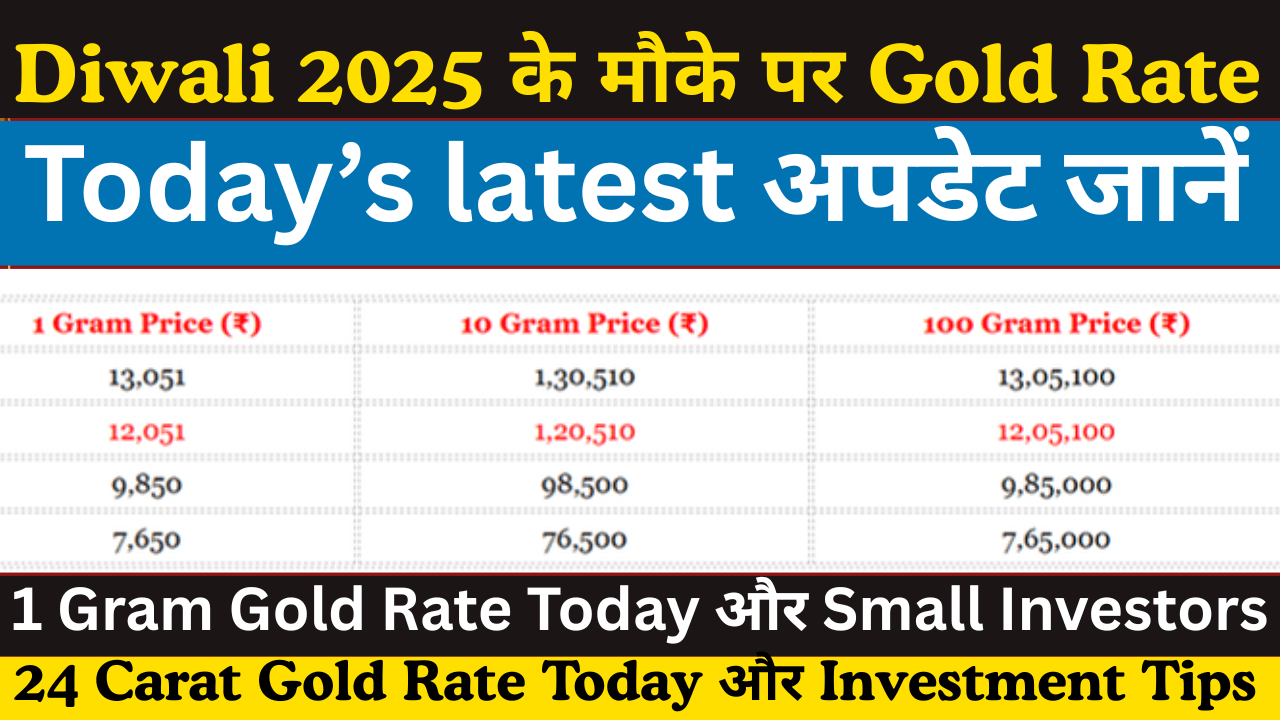 Diwali 2025 के मौके पर gold rate today के latest अपडेट जानें