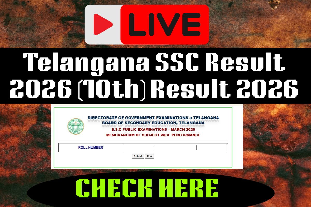 Telangana SSC Result 2026