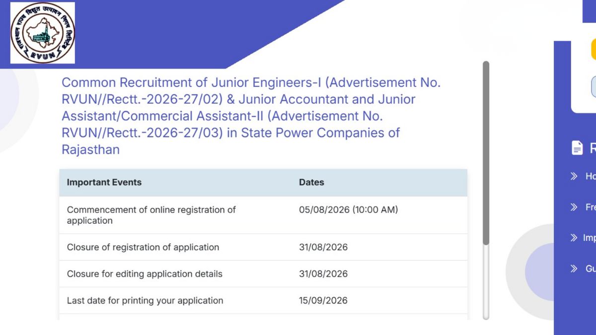 RRVUNL Recruitment 2026