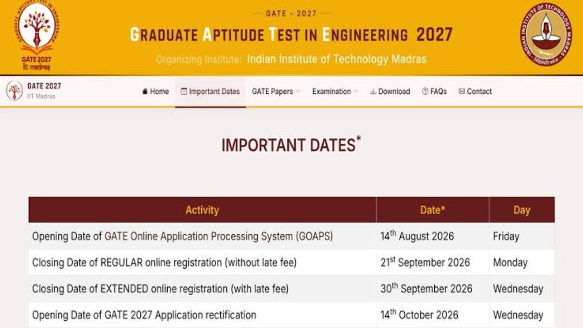 GATE 2027 Registration