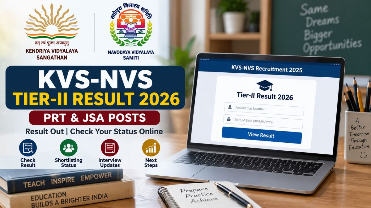 KVS NVS Tier 2 Result 2026 Out