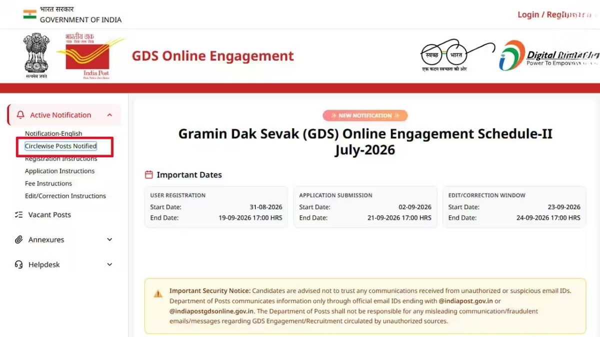 India Post GDS Recruitment 2026