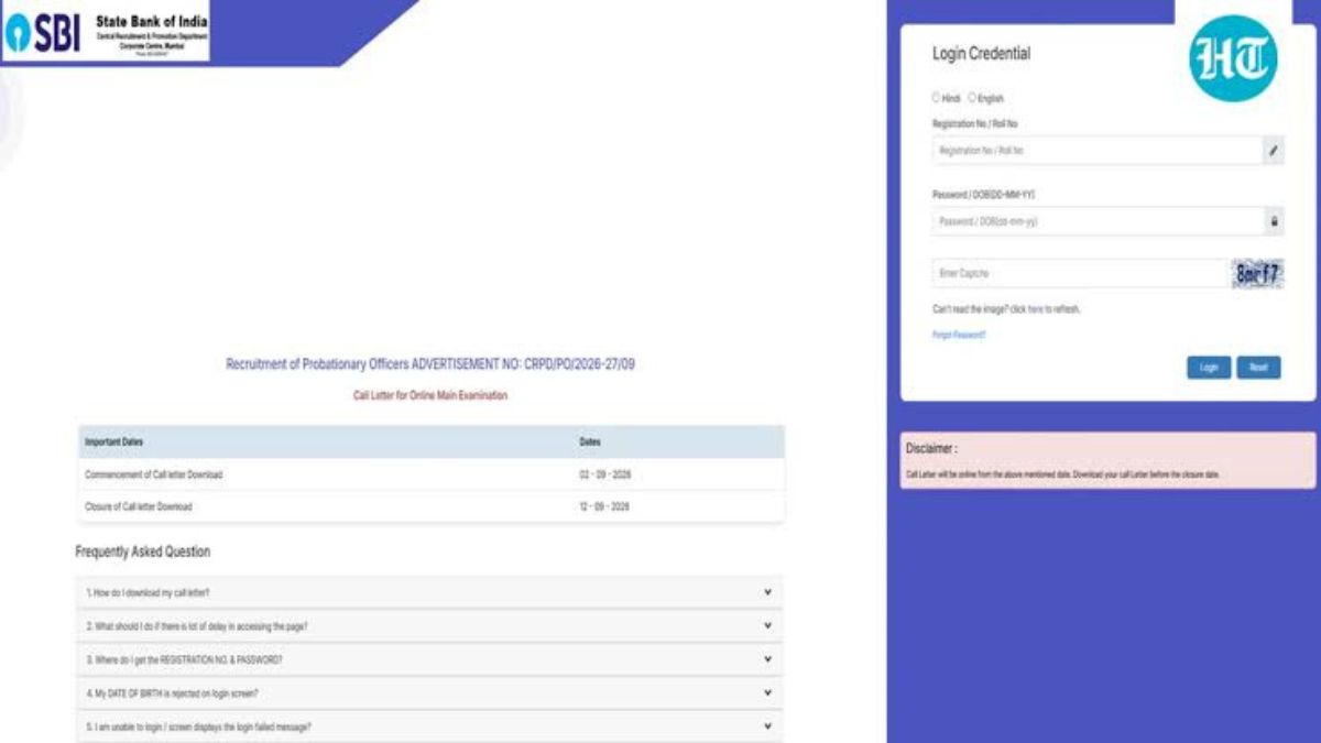 SBI PO Mains Admit Card 2026 Released