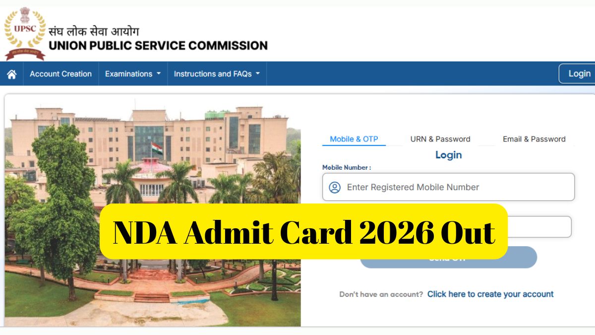 UPSC NDA Admit Card 2026 Released