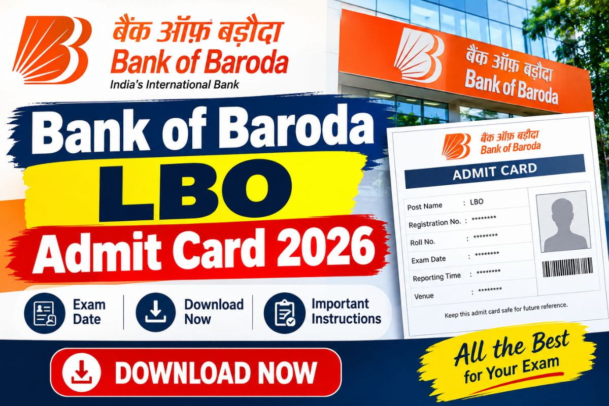Bank of Baroda LBO Exam Admit Card