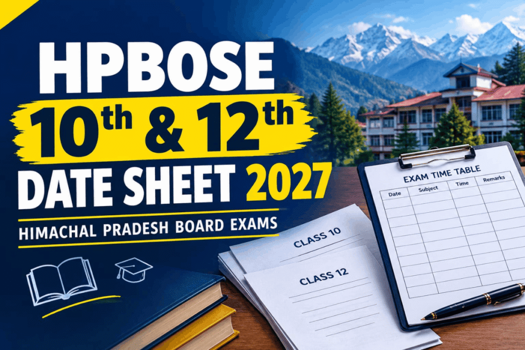 HPBOSE 10th & 12th Date Sheet 2027