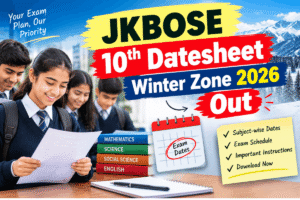 JKBOSE 10th Datesheet Winter Zone 2026 Out