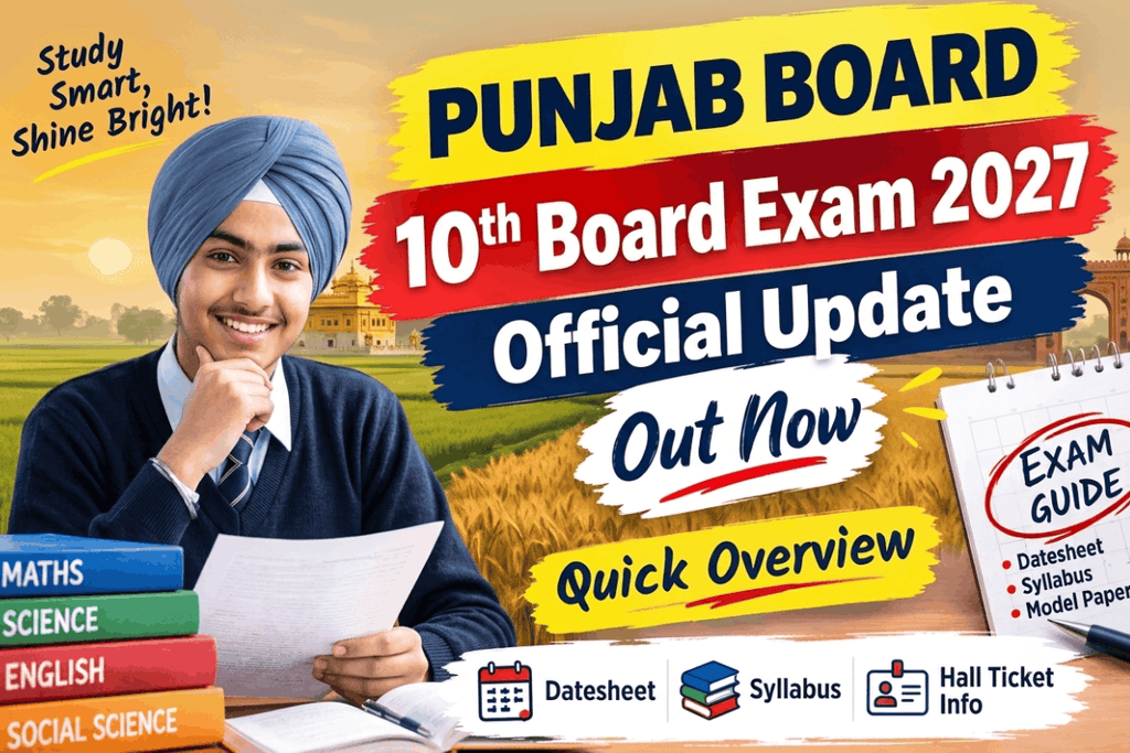 Punjab Class 10 Board Exam 2027: PSEB Exam Form, Fee, Expected Date ...