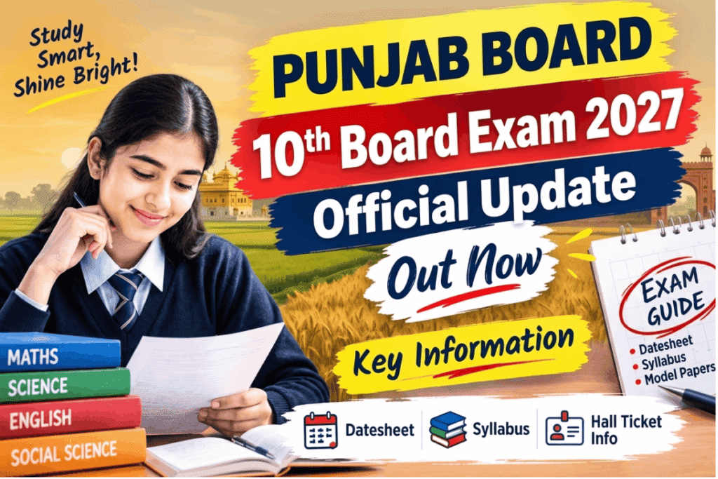 Punjab Class 10 Board Exam 2027