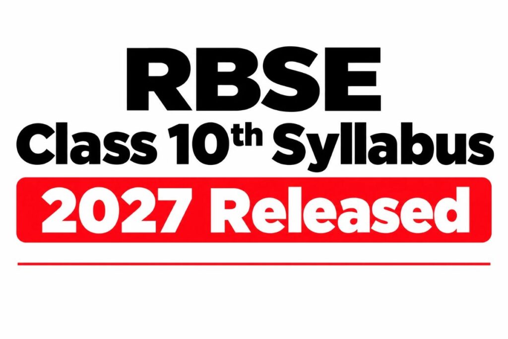 RBSE Class 10 Syllabus 2027 Released