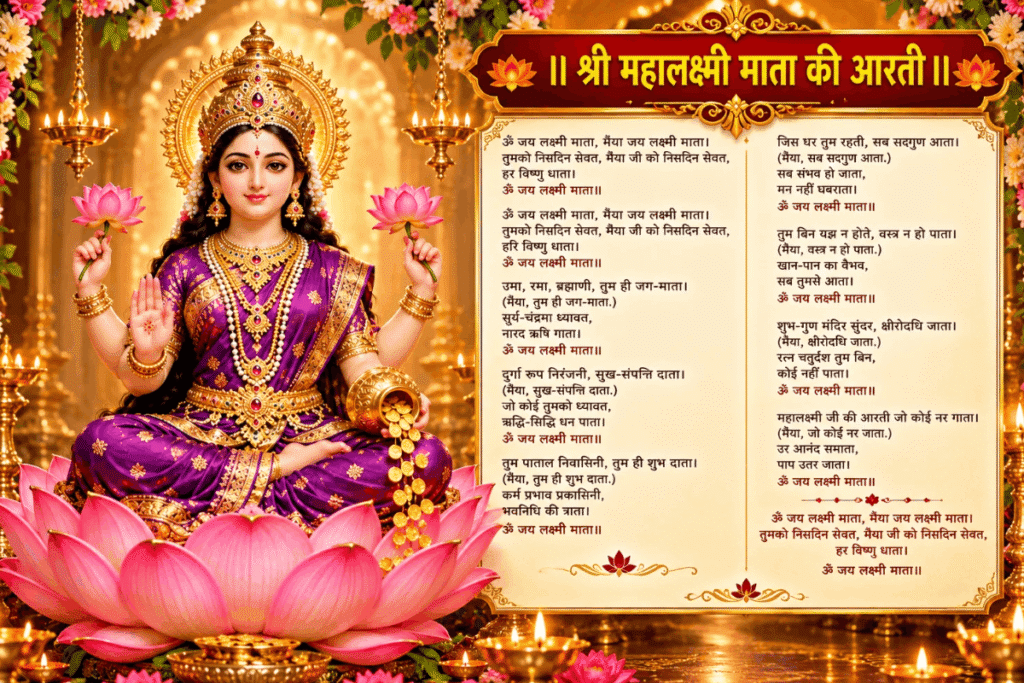 ॥ श्री महालक्ष्मी माता की आरती ॥